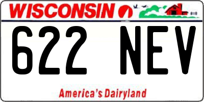 WI license plate 622NEV