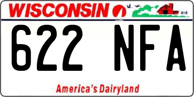 WI license plate 622NFA