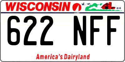 WI license plate 622NFF