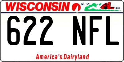 WI license plate 622NFL