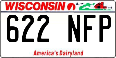WI license plate 622NFP