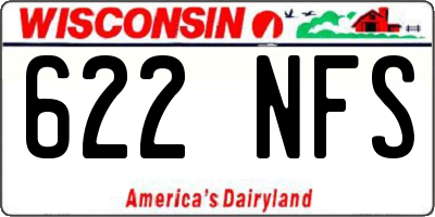 WI license plate 622NFS