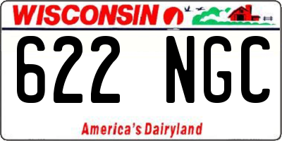WI license plate 622NGC