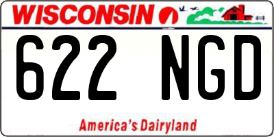 WI license plate 622NGD