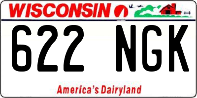 WI license plate 622NGK