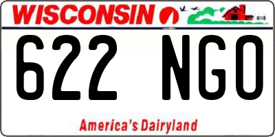 WI license plate 622NGO