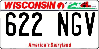 WI license plate 622NGV