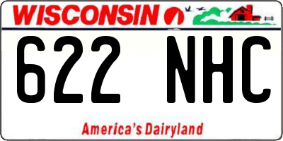 WI license plate 622NHC