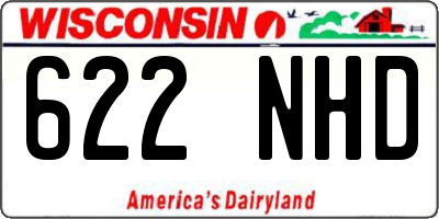 WI license plate 622NHD