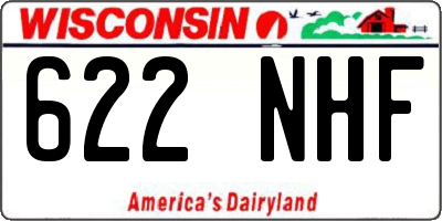 WI license plate 622NHF
