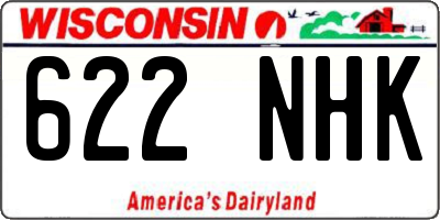 WI license plate 622NHK