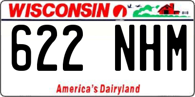 WI license plate 622NHM