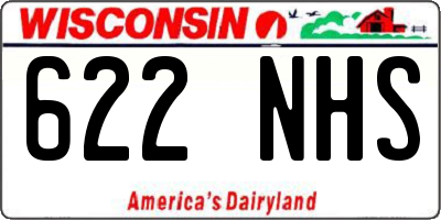 WI license plate 622NHS
