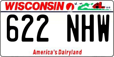 WI license plate 622NHW