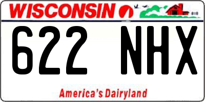 WI license plate 622NHX