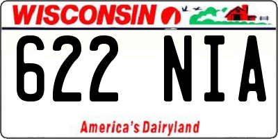 WI license plate 622NIA