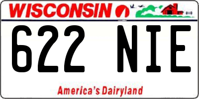 WI license plate 622NIE