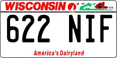 WI license plate 622NIF