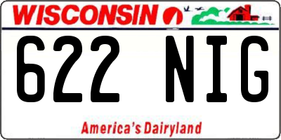 WI license plate 622NIG