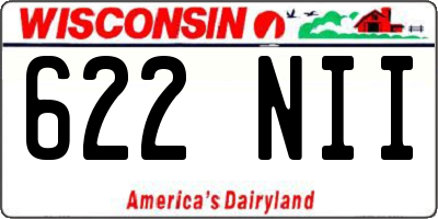 WI license plate 622NII