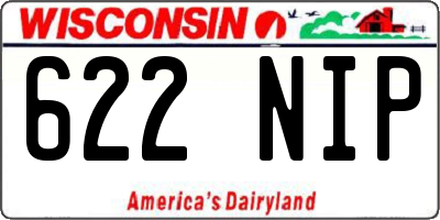 WI license plate 622NIP