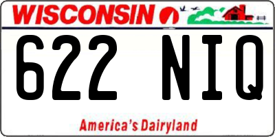 WI license plate 622NIQ