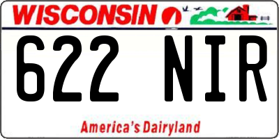 WI license plate 622NIR
