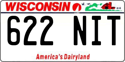 WI license plate 622NIT