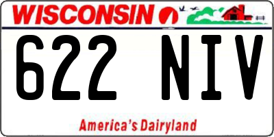 WI license plate 622NIV