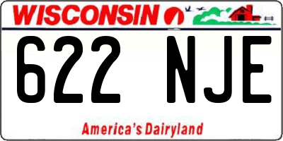WI license plate 622NJE