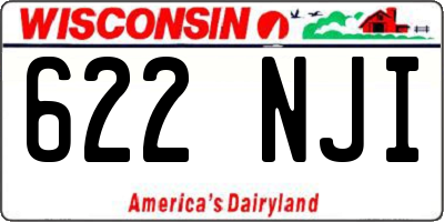 WI license plate 622NJI