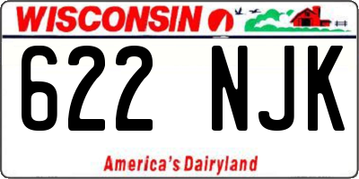 WI license plate 622NJK