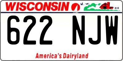 WI license plate 622NJW