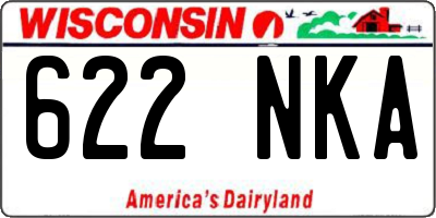 WI license plate 622NKA
