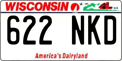 WI license plate 622NKD
