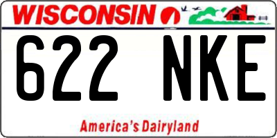 WI license plate 622NKE