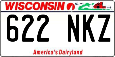 WI license plate 622NKZ