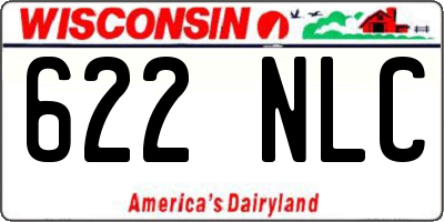 WI license plate 622NLC