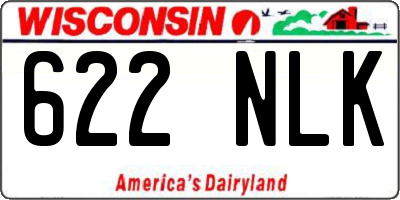 WI license plate 622NLK