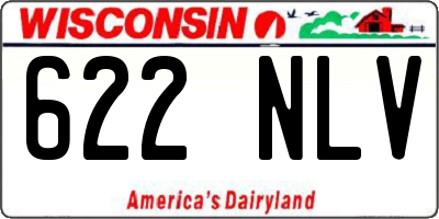 WI license plate 622NLV
