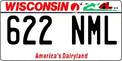 WI license plate 622NML
