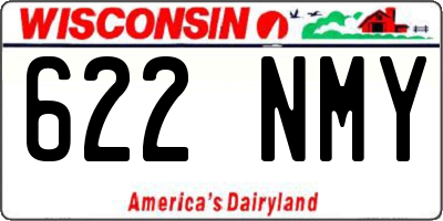 WI license plate 622NMY