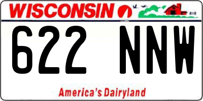 WI license plate 622NNW