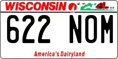 WI license plate 622NOM