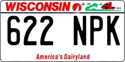 WI license plate 622NPK