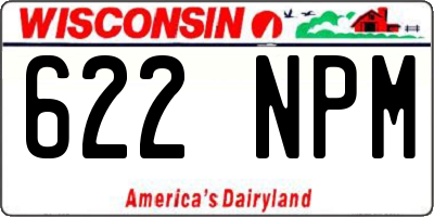 WI license plate 622NPM