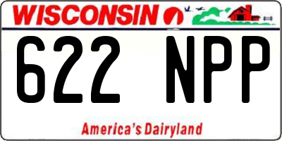 WI license plate 622NPP