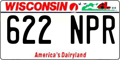 WI license plate 622NPR