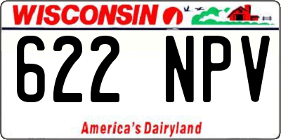 WI license plate 622NPV