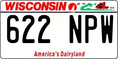 WI license plate 622NPW